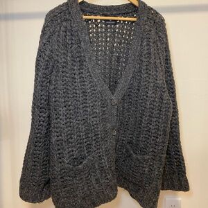 ANINE BING Gray Kurt Cardigan